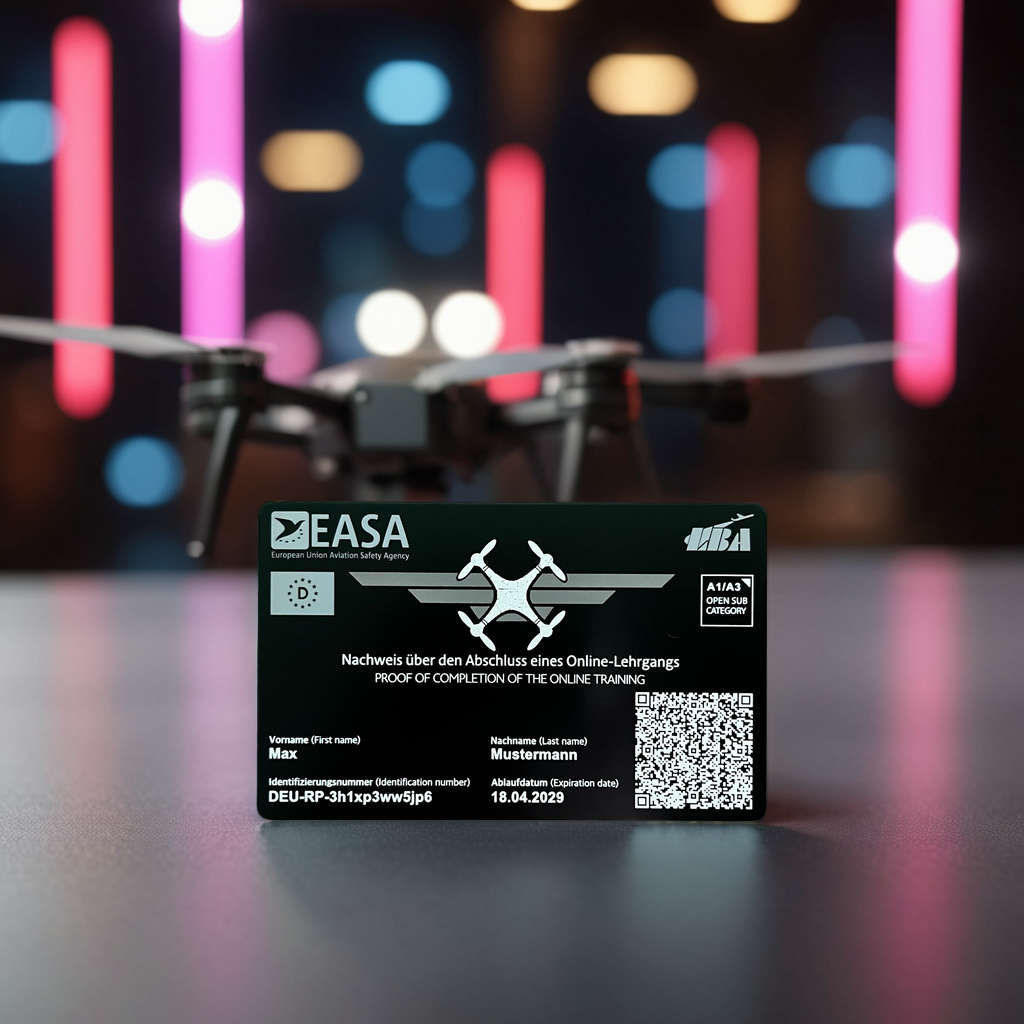 Drone license as a card | A1/A3 | Drone license | Laser engraving